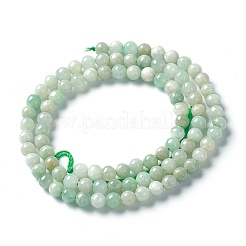 天然なヒスイビーズ連売り  ラウンド  グレードA  4mm  穴：0.7mm  約100個/連  39cm&nbsp;X-G-L568-001C