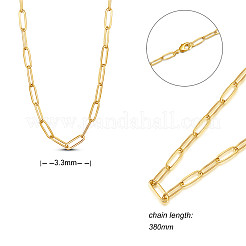 Brass Paperclip Chain Necklaces&nbsp;JN975A