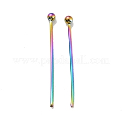 イオンプレーティング（IP）304ステンレス鋼ボールヘッドピン  虹色  20x0.6mm  22ゲージ  ヘッド：1.7mm&nbsp;STAS-E156-03M-02