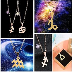 金メッキ304ステンレススチールペンダント  星座/星座  ゴールドカラー  74x72x17mm  12個/箱&nbsp;STAS-UN0003-67G