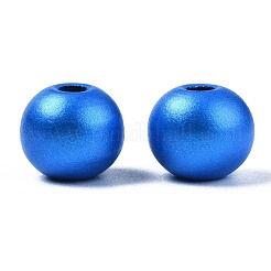 Painted Natural Wood European Beads&nbsp;WOOD-XCP0001-93
