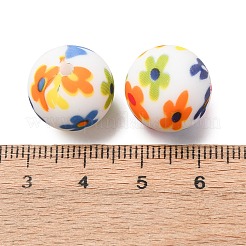 Food Grade Eco-Friendly Printed Silicone Beads&nbsp;SIL-A013-01A-23