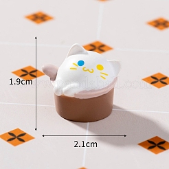 かわいいデザートクッキー食品ミニチュア装飾品  マイクロランドスケープホームドールハウスアクセサリー  小道具の装飾のふりをする  ホワイト  21x19mm&nbsp;PW-WG59753-04