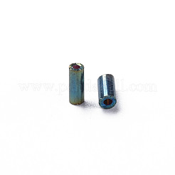 Metallic Colours Glass Bugle Beads&nbsp;SEED-N005-001-D02