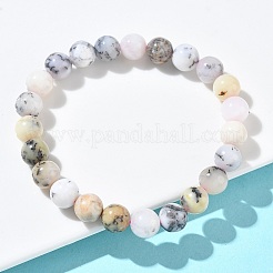 Natural Green Opal Round Beads Stretch Bracelets for Women&nbsp;BJEW-Z158-03L-03