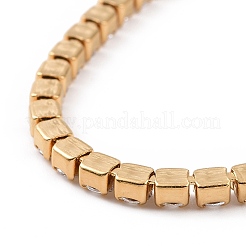 304 Stainless Steel Rhinestone Strass Chain Bracelets&nbsp;STAS-B021-14G