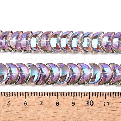 電気メッキガラスビーズセット  ムーン  ライラック  9x14x7mm  穴：0.9mm  約99~101個/連  35.08~36.36''（89.1~90.9センチメートル）&nbsp;EGLA-T021-07G