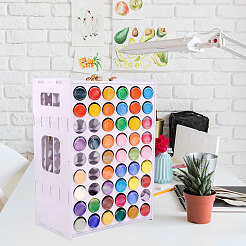 108-Hole Rotatable Plastic Paint Racks&nbsp;ODIS-WH0043-317
