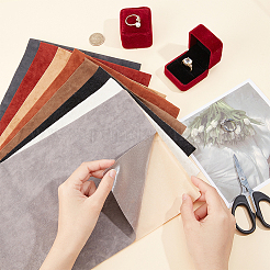 8Pcs 8 Colors Self-adhesive Velet Cloth Fabric&nbsp;DIY-BC0012-45