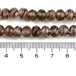 Handmade Gold Sand Lampwork Beads Strands&nbsp;LAMP-T007-13F