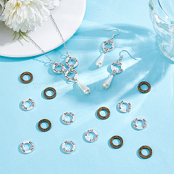 60Pcs 2 Colors Tibetan Style Alloy Linking Rings&nbsp;FIND-NB0006-13