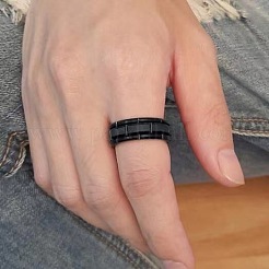 ユニセックスのステンレス製指輪201個  ブラック  usサイズ11（20.6mm）&nbsp;WG511F1-09