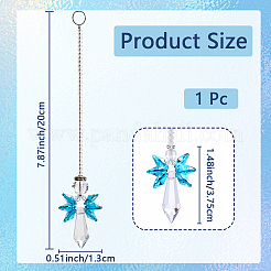 1Pc Glass Angel Pendant Decorations&nbsp;HJEW-DJ0001-17A