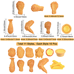 110Pcs 11 Styles Artificial Resin Model&nbsp;DJEW-SC0001-16