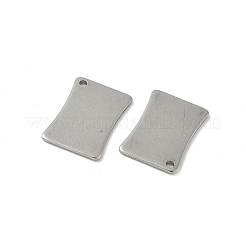 304ステンレスペンダント  長方形のチャーム  変色防止  ステンレス鋼色  18x12x1mm  穴：1.5mm&nbsp;STAS-A057-02P