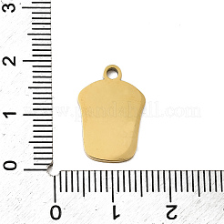 304ステンレススチールエナメルペンダント  イオンプレーティング（ip）  コーヒーの魅力の後には、言葉の人生が始まるコーヒー  18KGP本金メッキ  ブラック  18x12x1.5mm  穴：1.9mm&nbsp;STAS-I336-01G-03