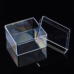 ポリスチレンプラスチックビーズ貯蔵容器  正方形  透明  8x8x5cm&nbsp;CON-N011-039