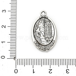 合金ペンダント  オーバル  アンティークシルバー  26x16x3mm  穴：1.8mm  約375個/1000g&nbsp;FIND-E051-01AS-01