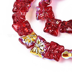 Baking Paint Electroplate Transparent Glass Beads Strands&nbsp;EGLA-N020-05