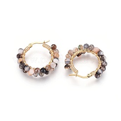 304 Stainless Steel Hoop Earrings&nbsp;EJEW-F240-03G-02