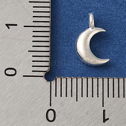 925スターリングシルバーチャーム  銀色のメッキ  ムーン  10.5x6.5x2.5mm  穴：4mm&nbsp;FIND-U013-06S-01