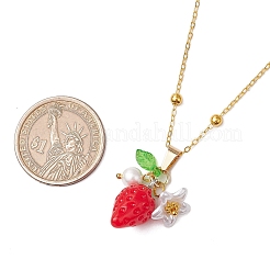 Resin Fruit Pendant Necklaces&nbsp;NJEW-JN05204-03