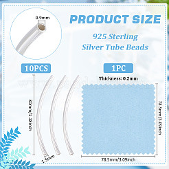 925 Sterling Silver Tube Beads&nbsp;STER-BC0002-18C