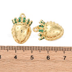 Brass Micro Pave Cubic Zirconia Pendants&nbsp;KK-F895-17B-G