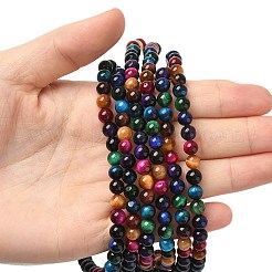 Natural Tiger Eye Beads Strands&nbsp;X-G-G101-6mm-6