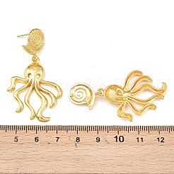 Ocean Theme Brass Dangle Stud Earrings&nbsp;EJEW-F400-04B-G