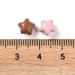 ジュエリー作成用のコラムラックメッキスプレー塗装合金ビーズ  スター  7x7.5x6mm  穴：1mm&nbsp;PALLOY-O004-06A