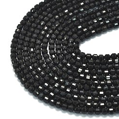 Natural Black Onyx(Dyed & Heated) Beads Strands&nbsp;G-A260-A21-01