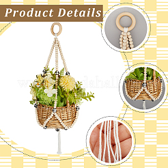 木製の植物ラック  ミックスカラー  630mm&nbsp;AJEW-WH20816-032C
