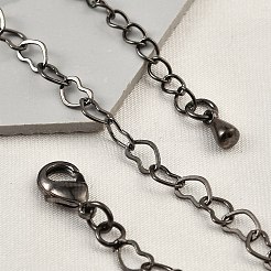 Brass Heart Link Bracelets for Women&nbsp;BJEW-G735-07B