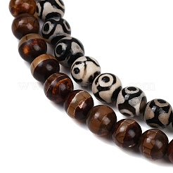 Tibetan Style dZi Beads&nbsp;G-G039-10mm-M