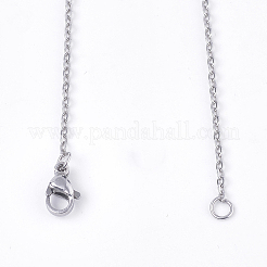 Non-Tarnish 201 Stainless Steel Pendant Necklaces&nbsp;NJEW-T009-JN148-40-1