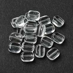 20個の透明なガラスビーズ  長方形  10x7.5x4.5mm  穴：1mm&nbsp;LS-GLAA-Q103-01E