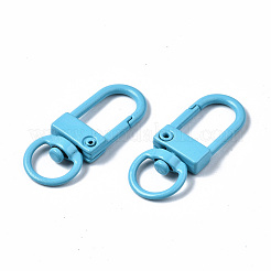 Spray Painted Eco-Friendly Alloy Swivel Snap Hooks Clasps&nbsp;PALLOY-T080-02-NR