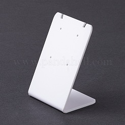 アクリルイヤリングスタンドディスプレイ  L字型  ホワイト  3.6x4.95x7cm&nbsp;EDIS-F005-03A