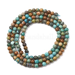 Natural HuBei Turquoise Beads Strands&nbsp;G-H358-A09-3mm-01