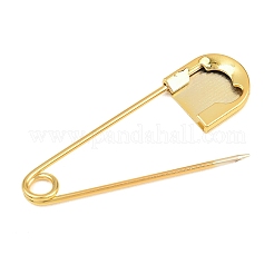 Alloy Extra Large Safety Pin Brooches&nbsp;PALLOY-P333-01G