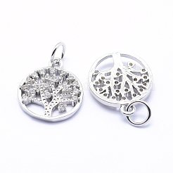 Brass Micro Pave Cubic Zirconia Charms&nbsp;ZIRC-L070-06P