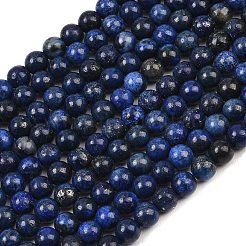 Dyed Natural Grade AA Lapis Lazuli Round Bead Strands&nbsp;G-M290-6mm-AA