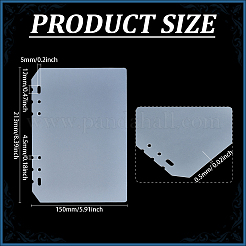 Pp バインダー インデックス 仕切りシート  バインダー用の6穴タブ仕切り  長方形  透明  213x150x0.5mm  穴：4.5mmと5x12mm&nbsp;AJEW-WH0651-40A