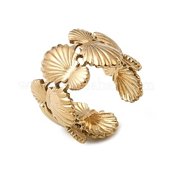 304 Stainless Steel Cuff Open Rings&nbsp;RJEW-P192-09G