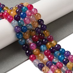 Dyed & Heated Natural Dragon Veins Agate Beads Strands&nbsp;G-P539-A01-21