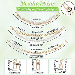 3Pcs 3 Style Purse Strap Extenders&nbsp;FIND-WR0009-30