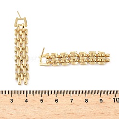 真鍮製ダングルスタンドピアス  編まれた  ゴールドカラー  52x9.5mm&nbsp;EJEW-A133-01G