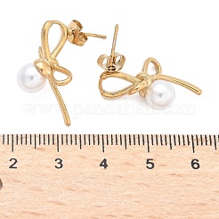 Bowknot 304 Stainless Steel Stud Earrings&nbsp;EJEW-C142-07G
