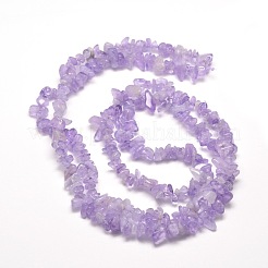 天然ラベンダーアメジストチップビーズ連売り  5~8x5~8mm  穴：1mm  約31.5インチ&nbsp;G-M205-35